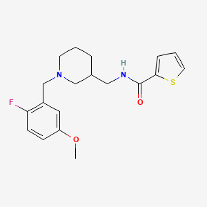 molecular formula C19H23FN2O2S B6054213 N-{[1-(2-fluoro-5-methoxybenzyl)-3-piperidinyl]methyl}-2-thiophenecarboxamide 