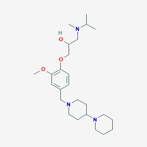 molecular formula C25H43N3O3 B6054227 1-[4-(1,4'-bipiperidin-1'-ylmethyl)-2-methoxyphenoxy]-3-[isopropyl(methyl)amino]-2-propanol 