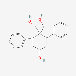 molecular formula C20H24O3 B6054234 4,4-bis(hydroxymethyl)-3,5-diphenylcyclohexanol 