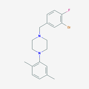 molecular formula C19H22BrFN2 B6054262 1-(3-bromo-4-fluorobenzyl)-4-(2,5-dimethylphenyl)piperazine 