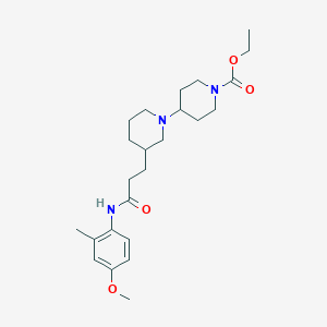 molecular formula C24H37N3O4 B6054266 ethyl 3-{3-[(4-methoxy-2-methylphenyl)amino]-3-oxopropyl}-1,4'-bipiperidine-1'-carboxylate 