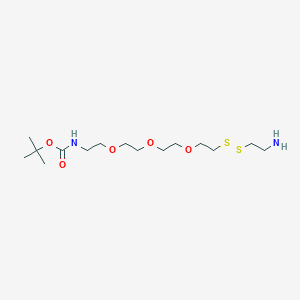 molecular formula C15H32N2O5S2 B605427 Amino-ethyl-SS-PEG3-NHBoc CAS No. 2144777-87-5