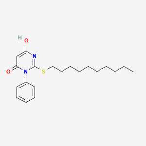 molecular formula C20H28N2O2S B6054283 2-(decylthio)-6-hydroxy-3-phenyl-4(3H)-pyrimidinone 