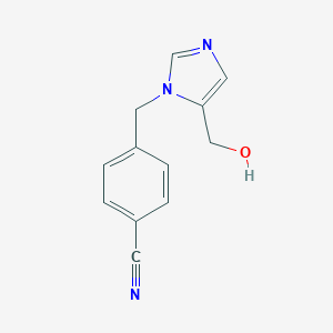 molecular formula C12H11N3O B060543 4-(5-Hydroxymethylimidazol-1-ylmethyl)benzonitrile CAS No. 183500-36-9