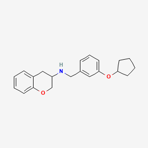 molecular formula C21H25NO2 B6054302 N-[3-(cyclopentyloxy)benzyl]-3-chromanamine 