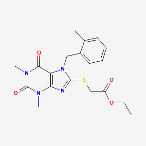 molecular formula C19H22N4O4S B6054319 ethyl {[1,3-dimethyl-7-(2-methylbenzyl)-2,6-dioxo-2,3,6,7-tetrahydro-1H-purin-8-yl]thio}acetate 