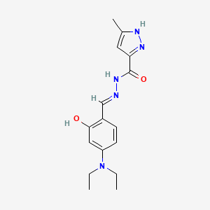 molecular formula C16H21N5O2 B6054366 N'-[4-(diethylamino)-2-hydroxybenzylidene]-3-methyl-1H-pyrazole-5-carbohydrazide 