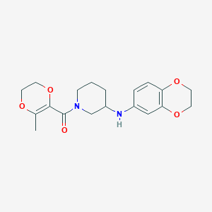 molecular formula C19H24N2O5 B6054377 N-(2,3-dihydro-1,4-benzodioxin-6-yl)-1-[(3-methyl-5,6-dihydro-1,4-dioxin-2-yl)carbonyl]-3-piperidinamine 