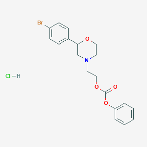 Carbonic acid, 2-(2-(4-bromophenyl)-4-morpholinyl)ethyl phenyl ester, hydrochloride