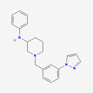 molecular formula C21H24N4 B6054409 N-phenyl-1-[3-(1H-pyrazol-1-yl)benzyl]-3-piperidinamine 