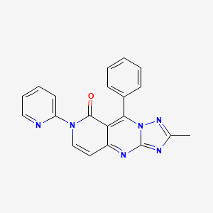 molecular formula C20H14N6O B6054416 2-methyl-9-phenyl-7-(2-pyridinyl)pyrido[4,3-d][1,2,4]triazolo[1,5-a]pyrimidin-8(7H)-one 