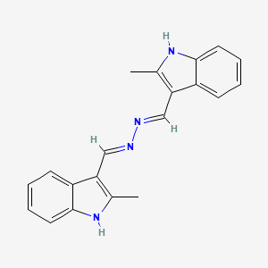 molecular formula C20H18N4 B6054447 2-methyl-1H-indole-3-carbaldehyde [(2-methyl-1H-indol-3-yl)methylene]hydrazone 