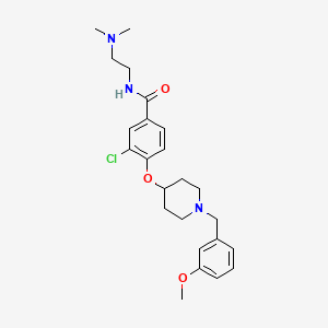 molecular formula C24H32ClN3O3 B6054544 3-chloro-N-[2-(dimethylamino)ethyl]-4-{[1-(3-methoxybenzyl)-4-piperidinyl]oxy}benzamide 