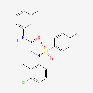 molecular formula C23H23ClN2O3S B6054563 N~2~-(3-chloro-2-methylphenyl)-N~1~-(3-methylphenyl)-N~2~-[(4-methylphenyl)sulfonyl]glycinamide 