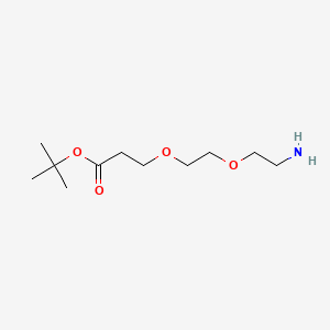 molecular formula C11H23NO4 B605458 叔丁基 3-(2-(2-氨基乙氧基)乙氧基)丙酸酯 CAS No. 756525-95-8