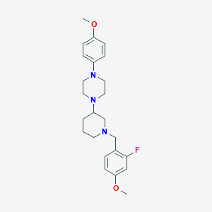 molecular formula C24H32FN3O2 B6054599 1-[1-(2-fluoro-4-methoxybenzyl)-3-piperidinyl]-4-(4-methoxyphenyl)piperazine 