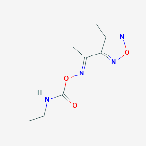 molecular formula C8H12N4O3 B6054625 1-(4-methyl-1,2,5-oxadiazol-3-yl)ethanone O-[(ethylamino)carbonyl]oxime 