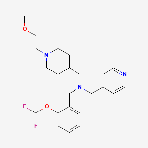molecular formula C23H31F2N3O2 B6054641 1-[2-(difluoromethoxy)phenyl]-N-{[1-(2-methoxyethyl)-4-piperidinyl]methyl}-N-(4-pyridinylmethyl)methanamine 