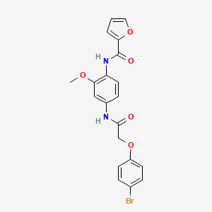 molecular formula C20H17BrN2O5 B6054646 N-(4-{[(4-bromophenoxy)acetyl]amino}-2-methoxyphenyl)-2-furamide 
