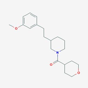 molecular formula C20H29NO3 B6054666 3-[2-(3-methoxyphenyl)ethyl]-1-(tetrahydro-2H-pyran-4-ylcarbonyl)piperidine 