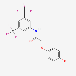 molecular formula C17H13F6NO3 B6054690 N-[3,5-bis(trifluoromethyl)phenyl]-2-(4-methoxyphenoxy)acetamide 