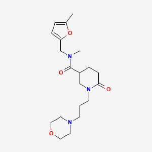 molecular formula C20H31N3O4 B6054731 N-methyl-N-[(5-methyl-2-furyl)methyl]-1-[3-(4-morpholinyl)propyl]-6-oxo-3-piperidinecarboxamide 