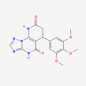 molecular formula C17H17N5O5 B6054804 6-(3,4,5-trimethoxyphenyl)-6,9-dihydropyrido[3,2-e][1,2,4]triazolo[1,5-a]pyrimidine-5,8(4H,7H)-dione 