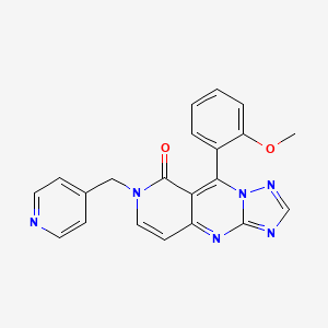 molecular formula C21H16N6O2 B6054819 9-(2-methoxyphenyl)-7-(4-pyridinylmethyl)pyrido[4,3-d][1,2,4]triazolo[1,5-a]pyrimidin-8(7H)-one 