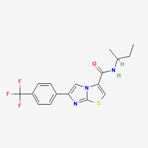 molecular formula C17H16F3N3OS B6054823 N-(sec-butyl)-6-[4-(trifluoromethyl)phenyl]imidazo[2,1-b][1,3]thiazole-3-carboxamide 