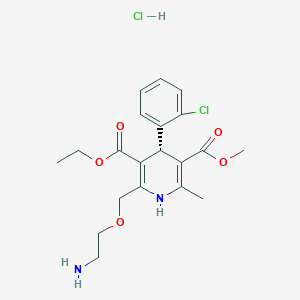 molecular formula C20H26Cl2N2O5 B605485 盐酸氨氯地平，(R)- CAS No. 1027337-86-5
