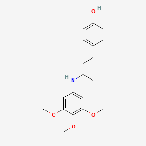 molecular formula C19H25NO4 B6054857 4-{3-[(3,4,5-trimethoxyphenyl)amino]butyl}phenol 