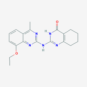 molecular formula C19H21N5O2 B6054864 2-[(8-乙氧基-4-甲基-2-喹唑啉基)氨基]-5,6,7,8-四氢-4(1H)-喹唑啉酮 