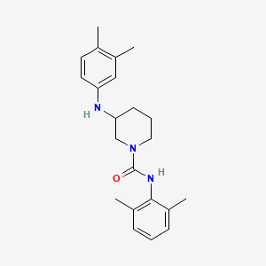molecular formula C22H29N3O B6054882 N-(2,6-dimethylphenyl)-3-[(3,4-dimethylphenyl)amino]-1-piperidinecarboxamide 