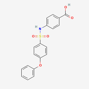 molecular formula C19H15NO5S B6054884 4-{[(4-phenoxyphenyl)sulfonyl]amino}benzoic acid CAS No. 302603-63-0