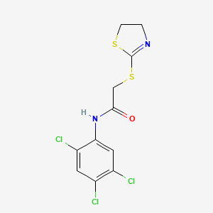 molecular formula C11H9Cl3N2OS2 B6054889 2-(4,5-dihydro-1,3-thiazol-2-ylthio)-N-(2,4,5-trichlorophenyl)acetamide 