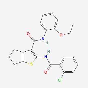 molecular formula C23H21ClN2O3S B6054899 2-[(2-chlorobenzoyl)amino]-N-(2-ethoxyphenyl)-5,6-dihydro-4H-cyclopenta[b]thiophene-3-carboxamide CAS No. 6079-30-7