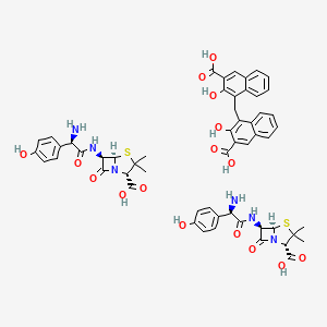 molecular formula C55H54N6O16S2 B605490 阿莫西林恩波那 CAS No. 119229-00-4