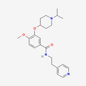 molecular formula C23H31N3O3 B6054901 3-[(1-isopropyl-4-piperidinyl)oxy]-4-methoxy-N-[2-(4-pyridinyl)ethyl]benzamide 