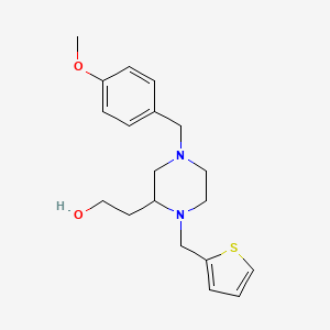 molecular formula C19H26N2O2S B6054904 2-[4-(4-methoxybenzyl)-1-(2-thienylmethyl)-2-piperazinyl]ethanol 