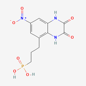 B605491 Phosphonic acid, (3-(1,2,3,4-tetrahydro-7-nitro-2,3-dioxo-5-quinoxalinyl)propyl)- CAS No. 733805-16-8