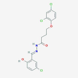 molecular formula C17H15Cl3N2O3 B6054954 N'-(5-chloro-2-hydroxybenzylidene)-4-(2,4-dichlorophenoxy)butanohydrazide 