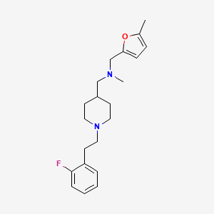 molecular formula C21H29FN2O B6054959 ({1-[2-(2-fluorophenyl)ethyl]-4-piperidinyl}methyl)methyl[(5-methyl-2-furyl)methyl]amine 