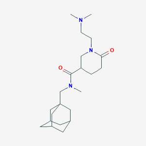 molecular formula C22H37N3O2 B6054968 N-(1-adamantylmethyl)-1-[2-(dimethylamino)ethyl]-N-methyl-6-oxo-3-piperidinecarboxamide 