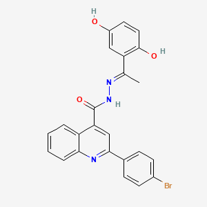molecular formula C24H18BrN3O3 B6054986 2-(4-bromophenyl)-N'-[1-(2,5-dihydroxyphenyl)ethylidene]-4-quinolinecarbohydrazide 