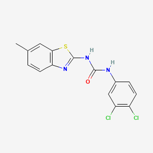 molecular formula C15H11Cl2N3OS B6055007 N-(3,4-dichlorophenyl)-N'-(6-methyl-1,3-benzothiazol-2-yl)urea 