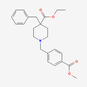 molecular formula C24H29NO4 B6055016 ethyl 4-benzyl-1-[4-(methoxycarbonyl)benzyl]-4-piperidinecarboxylate 