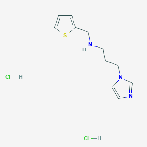 molecular formula C11H17Cl2N3S B6055041 [3-(1H-imidazol-1-yl)propyl](2-thienylmethyl)amine dihydrochloride 