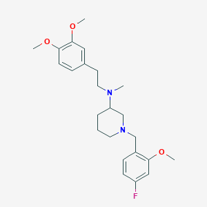 molecular formula C24H33FN2O3 B6055048 N-[2-(3,4-dimethoxyphenyl)ethyl]-1-(4-fluoro-2-methoxybenzyl)-N-methyl-3-piperidinamine 
