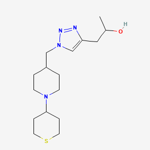 molecular formula C16H28N4OS B6055068 1-(1-{[1-(tetrahydro-2H-thiopyran-4-yl)-4-piperidinyl]methyl}-1H-1,2,3-triazol-4-yl)-2-propanol 