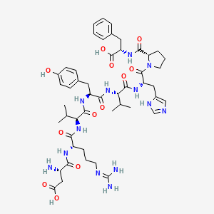 molecular formula C51H73N13O14 B605510 Asp-Arg-Val-Tyr-Val-His-Pro-Phe CAS No. 58-49-1